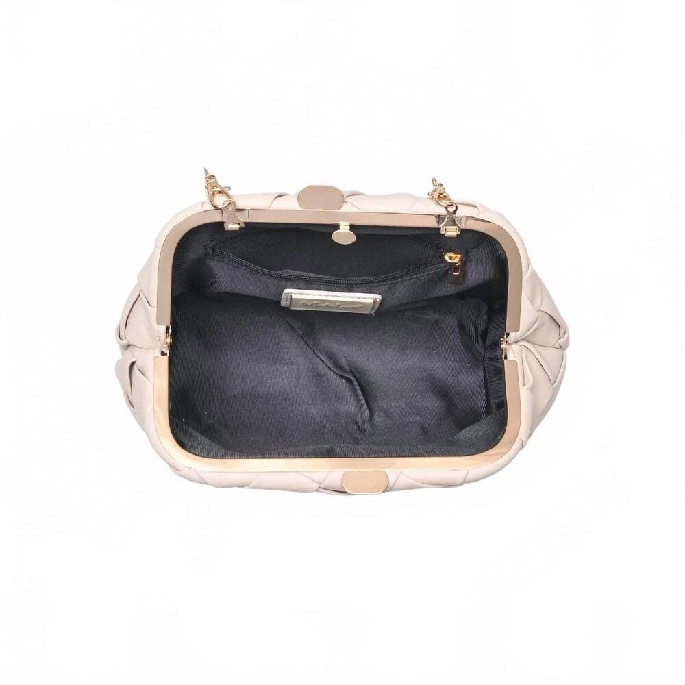 NEW MODA LUXE women's pauline woven crossbody bag in cream - Picture 2 of 3
